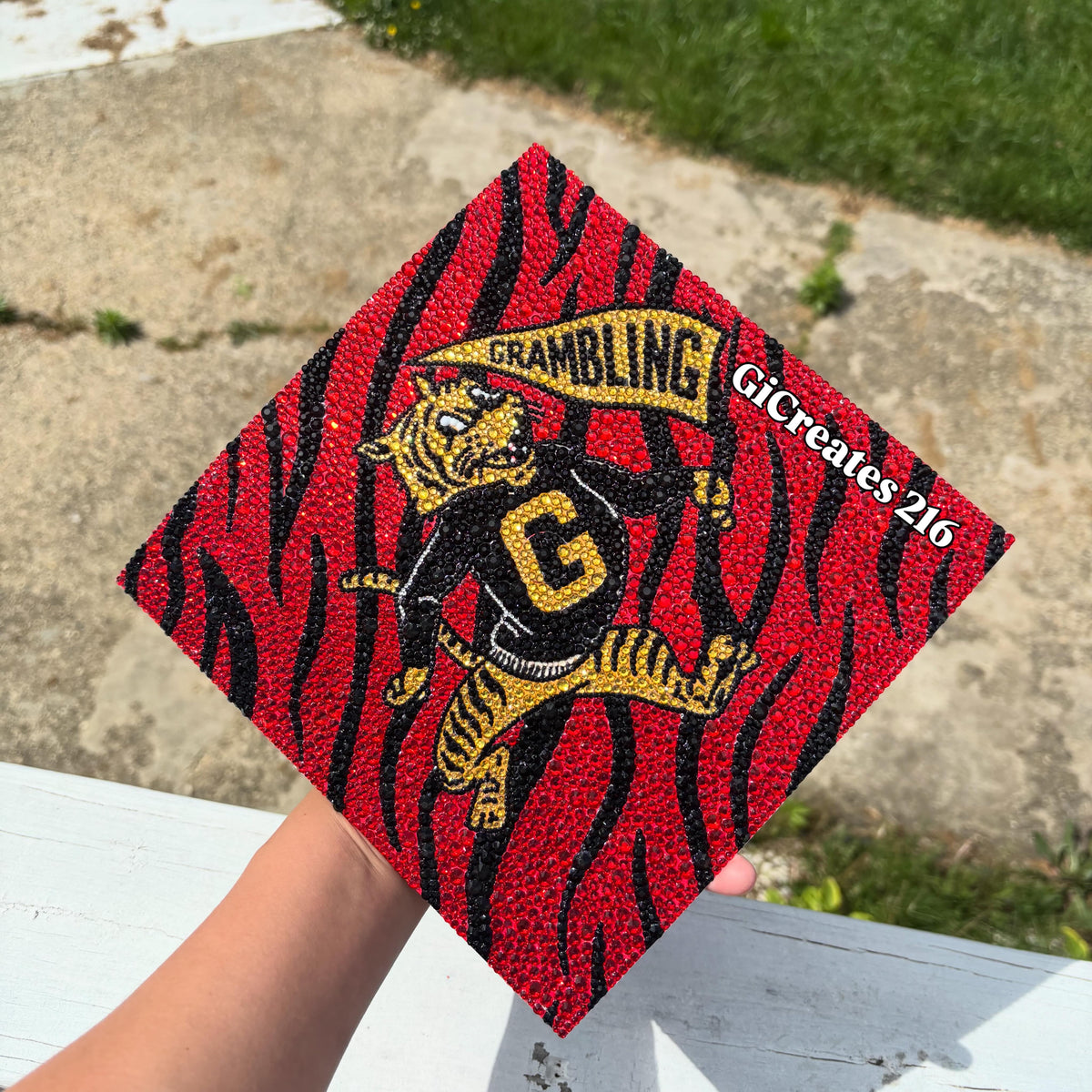 Custom Design Rhinestone Graduation Topper
