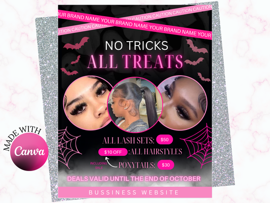 No Tricks October Booking/Specials Flyer Template
