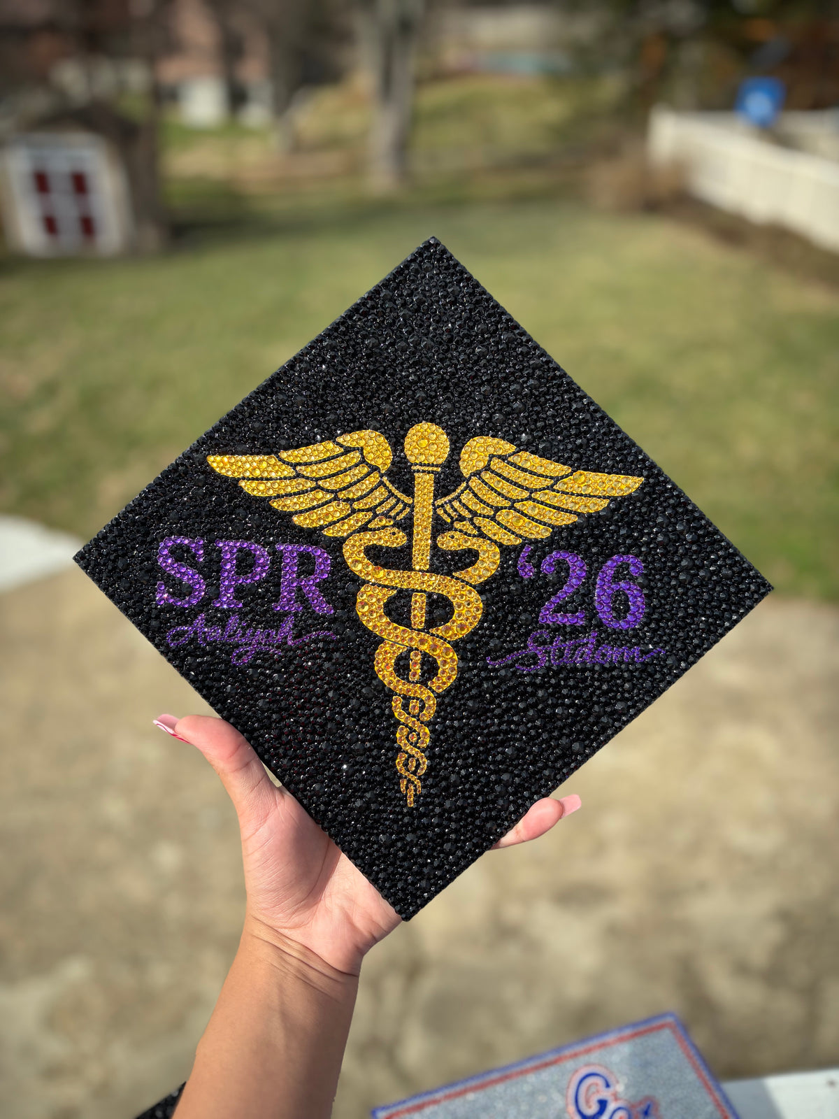 Nursing Full Rhinestone Grad Cap Topper