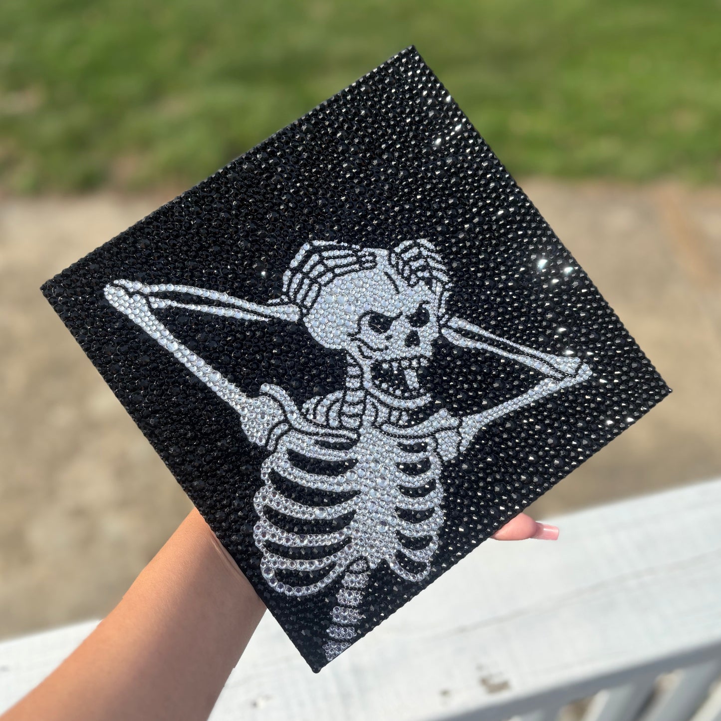 Radiology Themed Full Rhinestone Grad Cap Topper