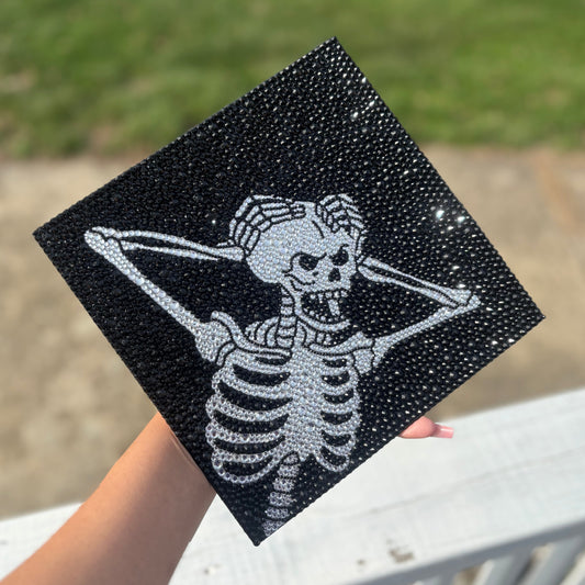 Radiology Themed Full Rhinestone Grad Cap Topper