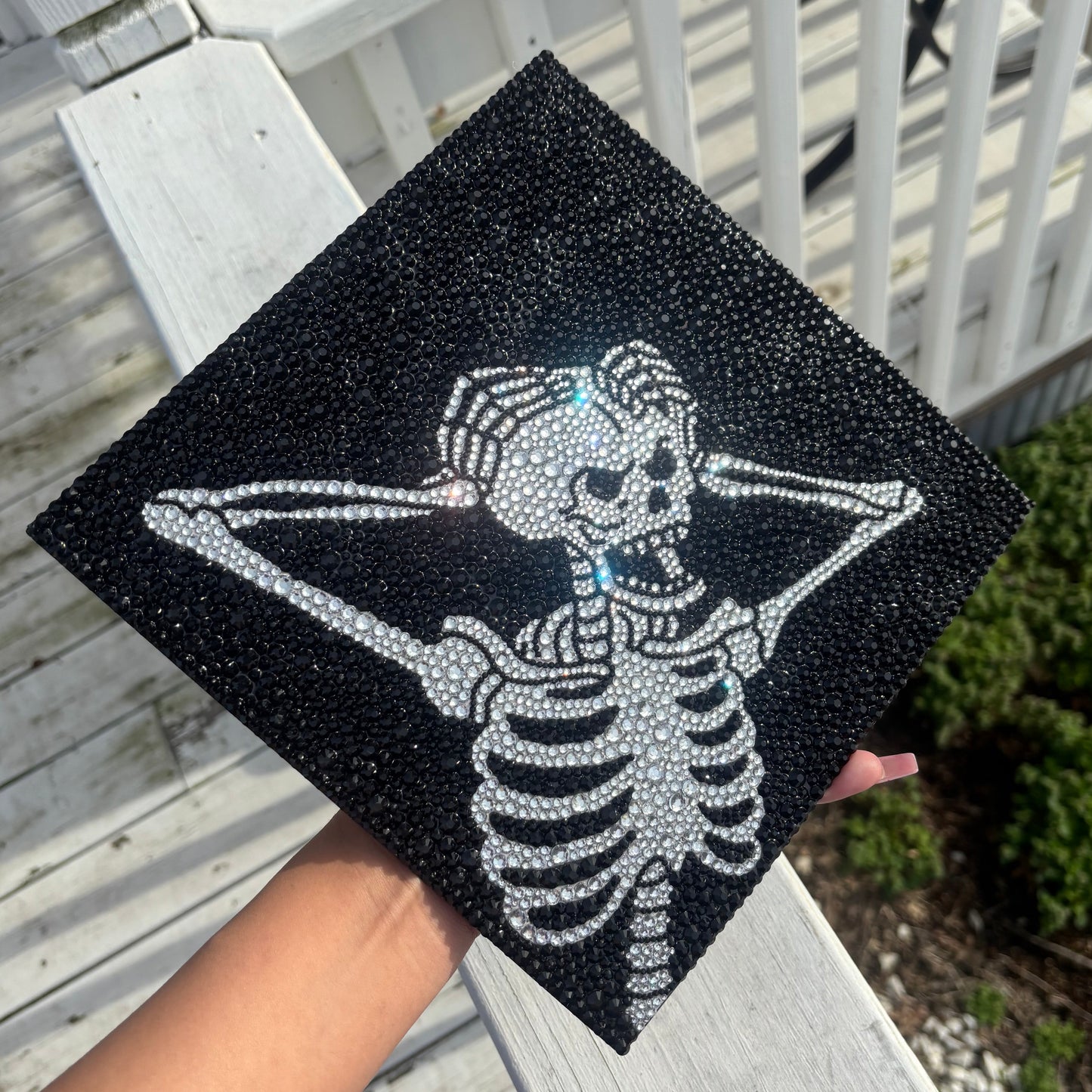 Radiology Themed Full Rhinestone Grad Cap Topper