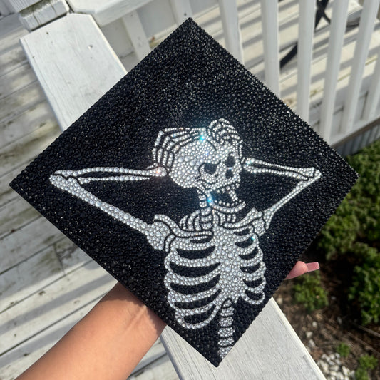 Radiology Themed Full Rhinestone Grad Cap Topper