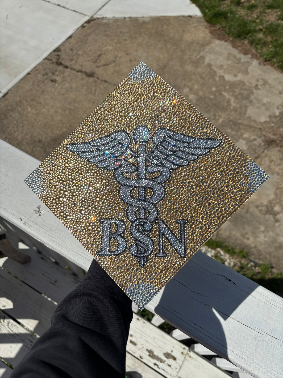 Nursing Full Rhinestone Grad Cap Topper