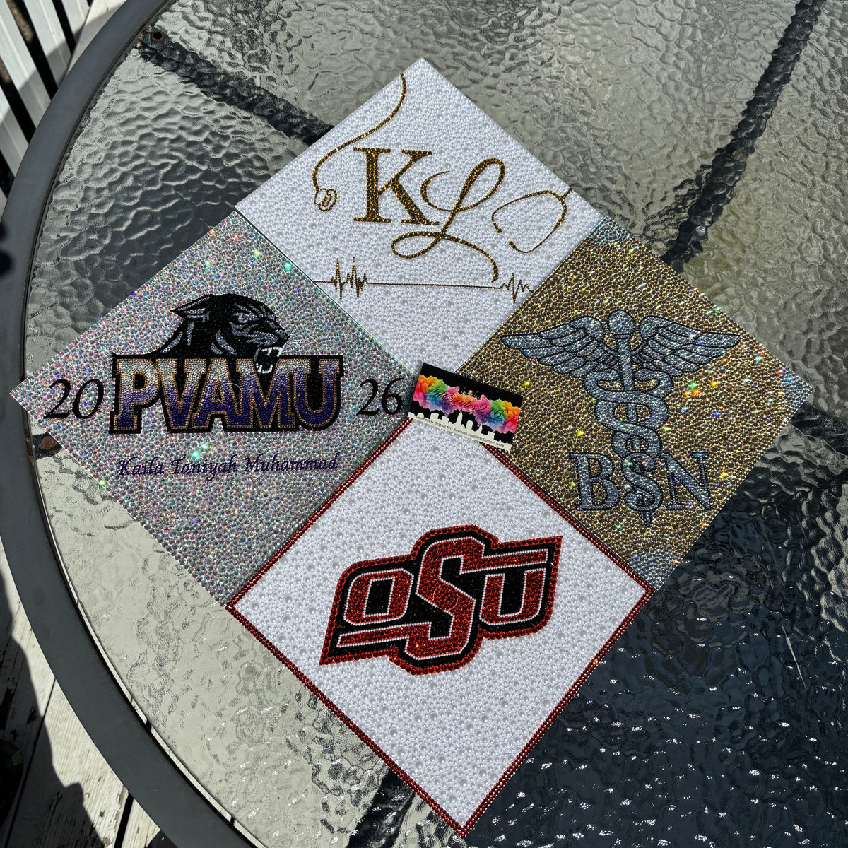 Custom Design Rhinestone Graduation Topper