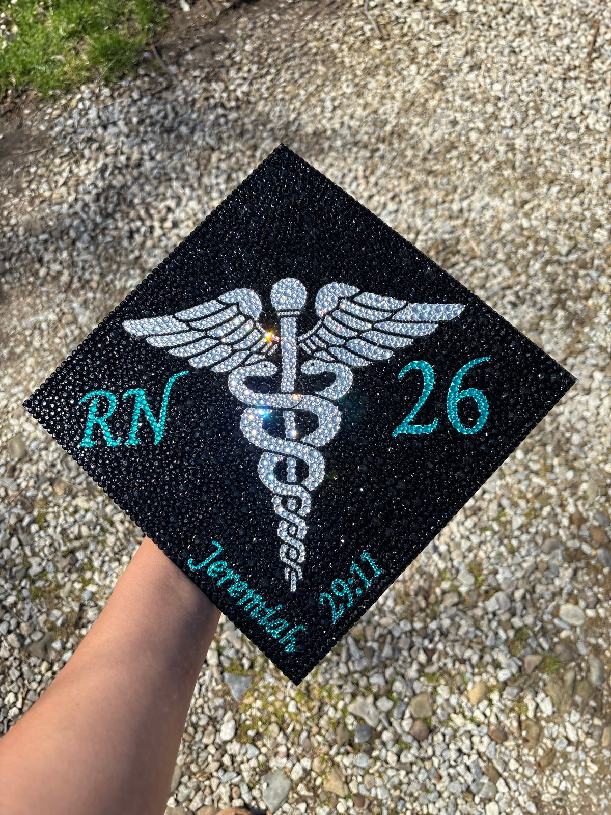 Nursing Full Rhinestone Grad Cap Topper