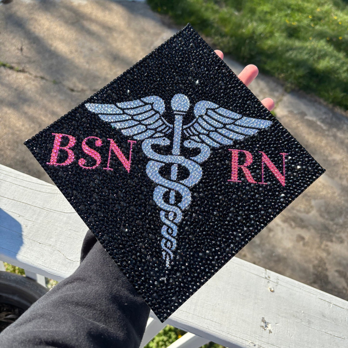 Nursing Full Rhinestone Grad Cap Topper