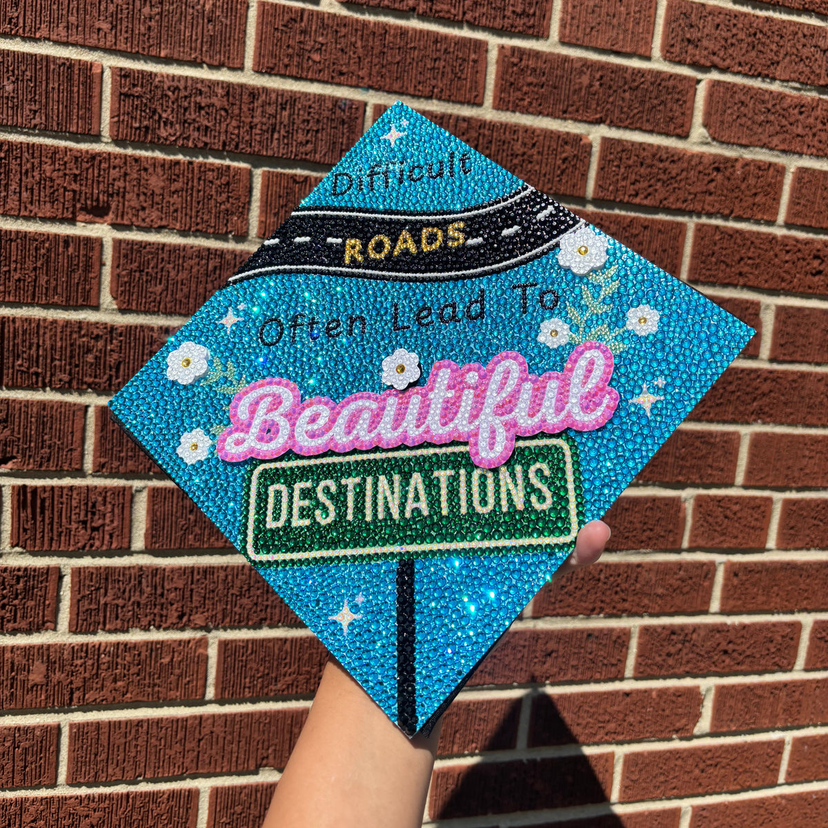 Custom Design Rhinestone Graduation Topper
