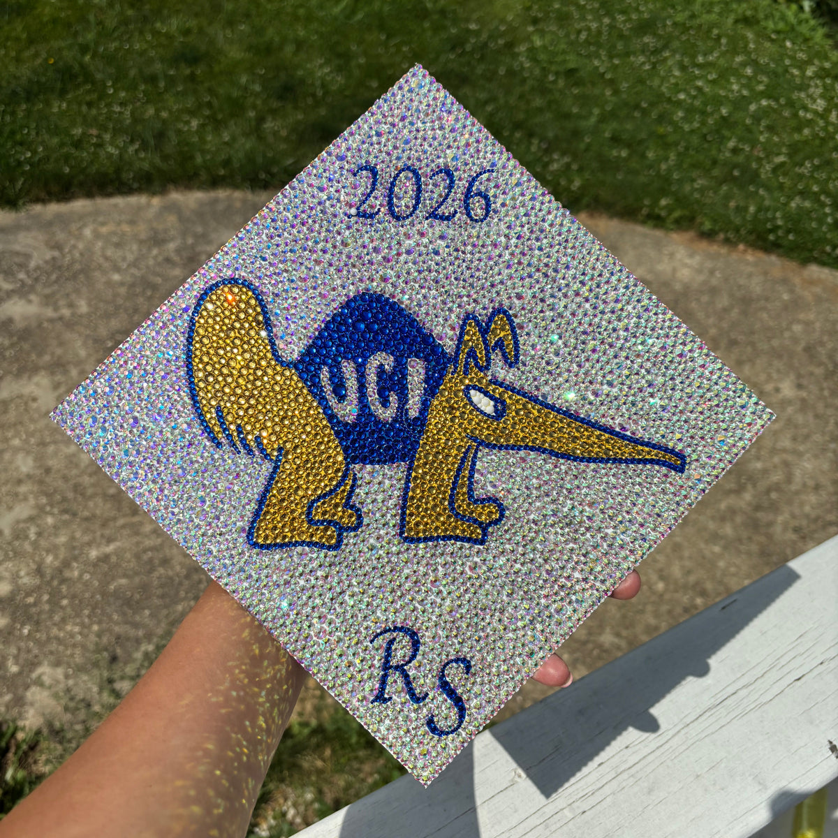 Custom Design Rhinestone Graduation Topper