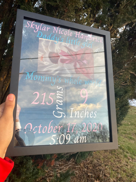 Baby Glass Plaques