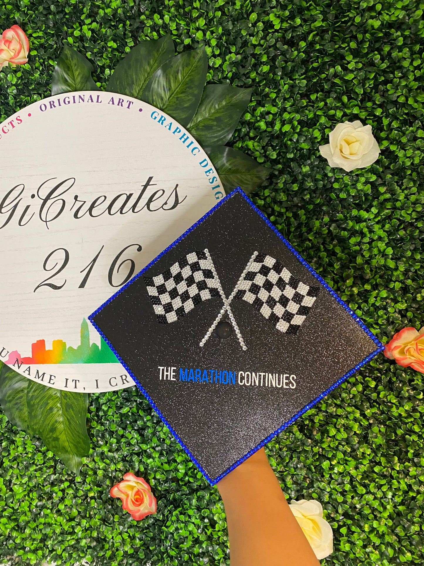 Rhinestone Graduation Topper
